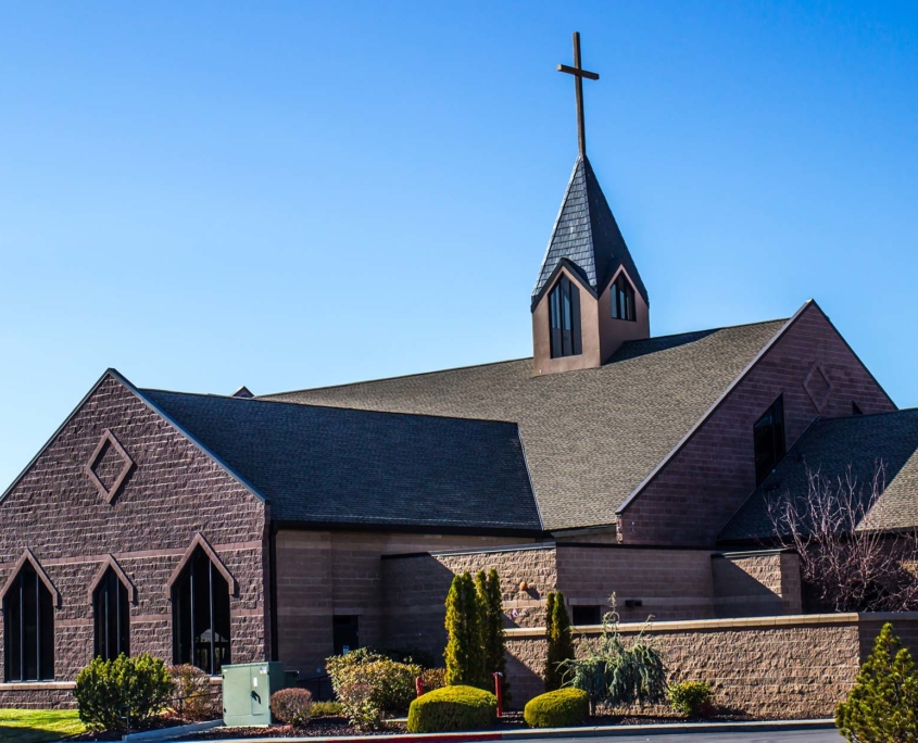 Steep Slope rooftop of local church